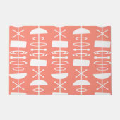 アトミック時代の抽象芸術シンボルサーモンピンク ドアマット (正面)