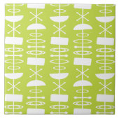 アトミック時代の抽象芸術記号Chartreuse タイル (正面)