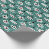 アトミック時代クリスマスオーナメントティール(緑がかった色)©studioxtine ラッピングペーパー (角)