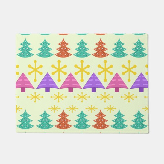 アトミック時代クリスマスツリーキッチライト ドアマット (正面)