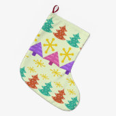 アトミック時代クリスマスツリーキッチライト ラージクリスマスストッキング (正面 (吊り時))