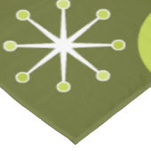 アトミック時代スターバストオリーブグリーン テーブルクロス (アングル)