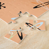 アトミック時代スターバストオレンジ ジグソーパズル (側面)