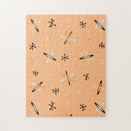 アトミック時代スターバストオレンジ ジグソーパズル (縦)