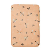 アトミック時代スターバストオレンジ バスマット (正面縦)