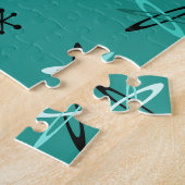 アトミック時代スターバストティール(緑がかった色) ジグソーパズル (側面)