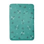 アトミック時代スターバストティール(緑がかった色) バスマット (正面縦)