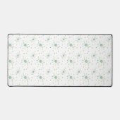 アトミック時代スターバストブルーイエローグリーンミッドセンチュリー デスクマット (正面)