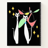 アトミック時代ミッドセンチュリーモダンキャットクールモバイル ノートブック (裏面)