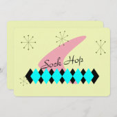 アトミック時代レトロ招待状 招待状 (正面/裏面)