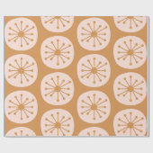 アトミック時代レトロ50sドット赤面ピンクとオークレー ラッピングペーパー (フラット)