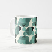 アトミック時代ヴィンテージMCMミッドセンチュリーモダンティール(緑がかった色) コーヒーマグカップ (正面左)