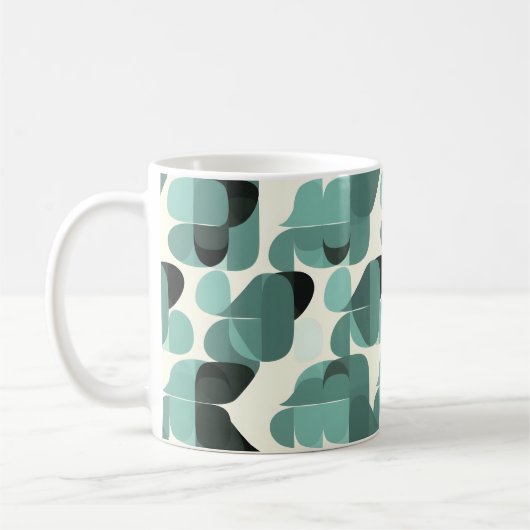 アトミック時代ヴィンテージMCMミッドセンチュリーモダンティール(緑がかった色) コーヒーマグカップ (左)