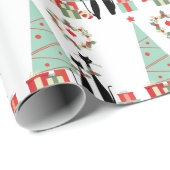 アトミック時代MCMキャットクールクリスマスツリー ラッピングペーパー (ロールコーナー)