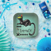 アトミック未来的な跳躍キャットラウンジ ペーパープレート (パーティー)