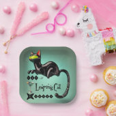 アトミック未来的な跳躍キャットラウンジ ペーパープレート (パーティー)