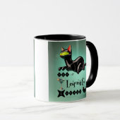 アトミック未来的な跳躍キャットラウンジ マグカップ (正面右)