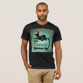 アトミック未来的な跳躍キャットラウンジ Tシャツ (正面フル)