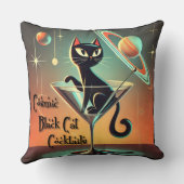 アトミック未来的コズミックブラックキャットカクテル クッション (裏面)