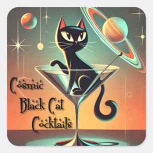 アトミック未来的コズミックブラックキャットカクテル スクエアシール