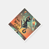 アトミック未来的コズミックブラックキャットカクテル スタンダードカクテルナプキン (角)