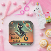 アトミック未来的コズミックブラックキャットカクテル ペーパープレート (パーティー)