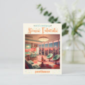 アトミック未来的ペントハウスアパートメント ポストカード (スタンド正面)