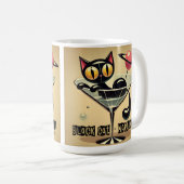 アトミック未来的宇宙エイジブラックキャットマルティーニ コーヒーマグカップ (正面右)