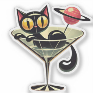 アトミック未来的宇宙エイジブラックキャットマルティーニ シール
