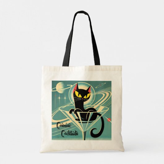 アトミック未来的宇宙エイジブラックキャットマルティーニ トートバッグ (裏面)