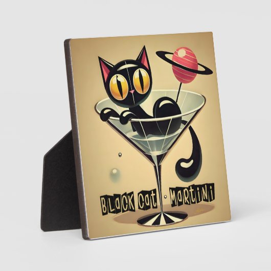 アトミック未来的宇宙エイジブラックキャットマルティーニ フォトプラーク (正面)