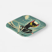 アトミック未来的宇宙エイジブラックキャットマルティーニ ペーパープレート (傾斜あり)