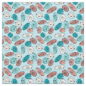 アトミック楕円ターコイズ ファブリック (クローズアップ)