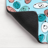 アトミック楕円ターコイズ マウスパッド (コーナー)