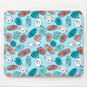 アトミック楕円ターコイズ マウスパッド (正面)