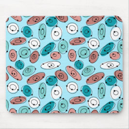 アトミック楕円ターコイズ マウスパッド