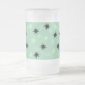 アトミック玉とミントスターバストすりガラスのマグカップ フロストグラスビールジョッキ (中央)