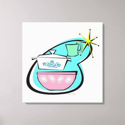 アトミック調理器デザインストレッチ帆布 キャンバスプリント (正面)