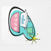 アトミック調理器デザインフリースブランケット フリースブランケット (正面(横))