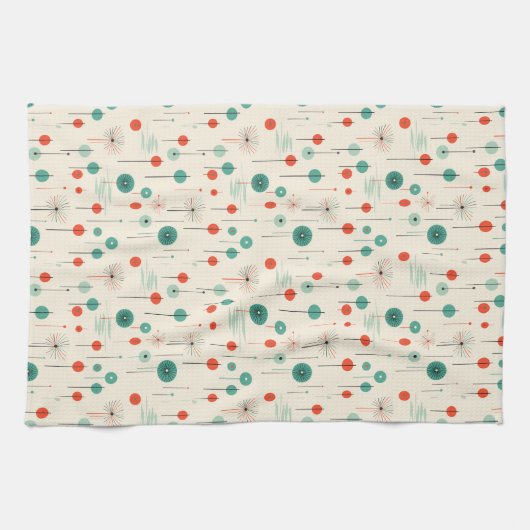 アトミック赤と緑のクリスマスキッチンタオル キッチンタオル (横)