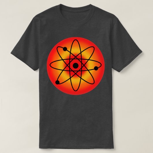 アトミック赤の背景 Tシャツ (デザイン正面)