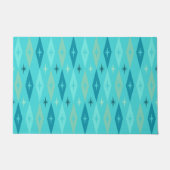 アトミック1950のダイアモンスターズターコイズ ドアマット (正面)