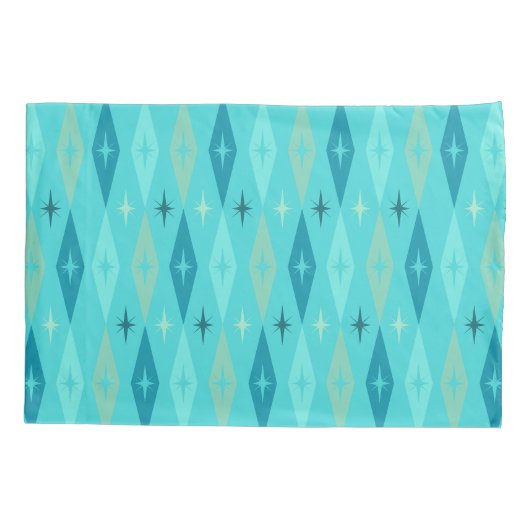 アトミック1950のダイアモンスターズターコイズ 枕カバー (裏面)