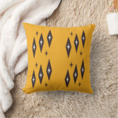 アトミック1950のダイヤモンドパターンオレンジ クッション (ブランケット)