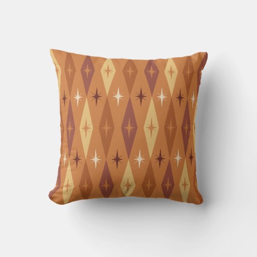 アトミック1950のダイヤモンド星オレンジ クッション (正面)