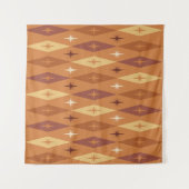 アトミック1950のダイヤモンド星オレンジ タペストリー (正面(横))