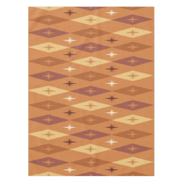 アトミック1950のダイヤモンド星オレンジ テーブルクロス