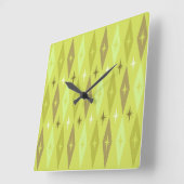 アトミック1950のダイヤモンド星シャートレウス スクエア壁時計 (傾斜)