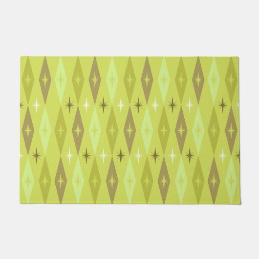 アトミック1950のダイヤモンド星シャートレウス ドアマット (正面)