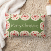 アトミック・クリスマスレトロミッドセンチュリー・メリークリスマス ランバークッション (ブランケット)